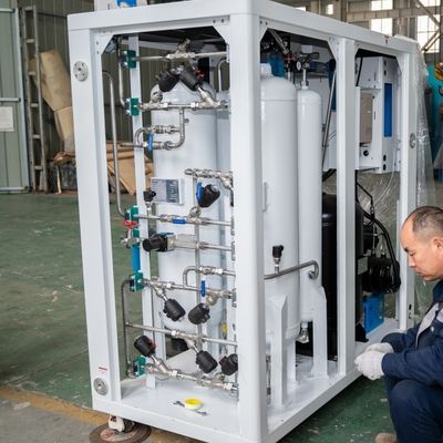 สแตนเลส ออนไลน์ ติดตามความบริสุทธิ์ ไนโตรเจนและไฮโดรเจน ผสมก๊าซ 10Nm3/hr ความจุ