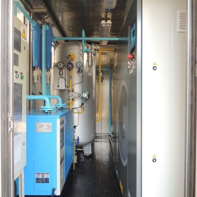 โรงงานผลิตก๊าซไนโตรเจนแบบ ISO Container ความดัน 6KV พร้อมเครื่องตรวจดูออกซิเจน